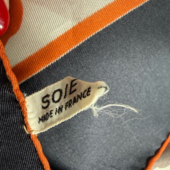 Lanvin Orange and Black Motif Scarf - Picture 6 of 6